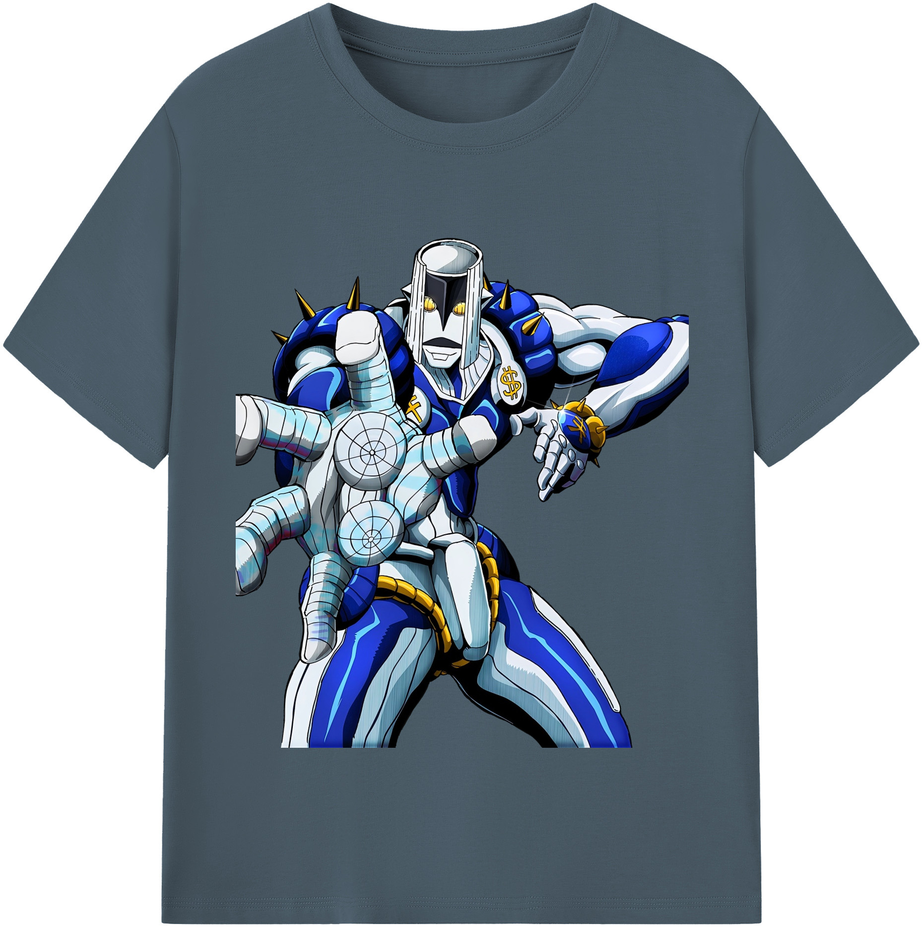 （画像用） ジョジョの奇妙な冒険 虹村億泰 にじむら おくやす JoJo's Bizarre Adventure Nijimura Okuyasu 綿100％半袖Tシャツ（フロントプリント）